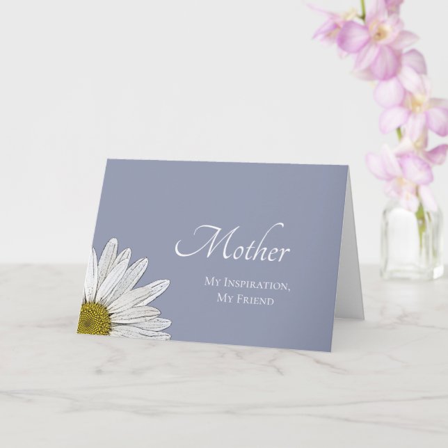 Modern Daisy Mother's Day Simple Purple  Card (Orchid)