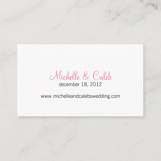 modern daisy wedding website enclosure card (Front)