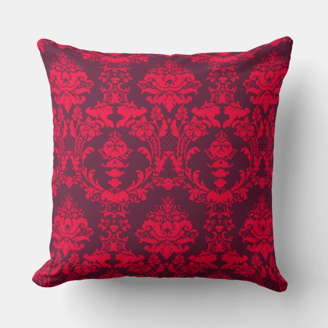Modern damask pattern home decor - throw pillows (Front)