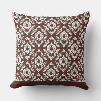 Modern Damask Pattern Pillow Brown 2 - CH9