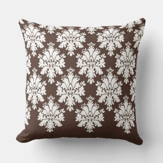 Modern Damask Pattern Pillow Brown 3 - CH9