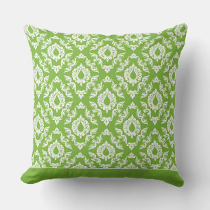 Modern Damask Pattern Pillow Green 2 - CH9