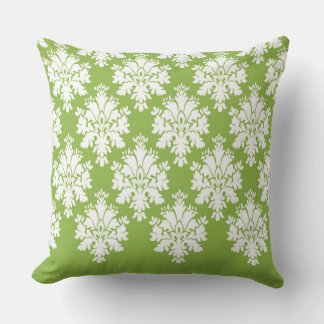 Modern Damask Pattern Pillow Green 3 - CH9