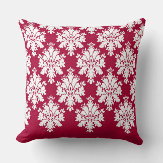 Modern Damask Pattern Pillow Red 3 - CH9