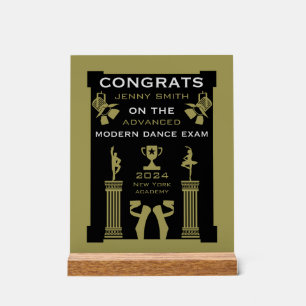 Modern Dance Congratulations Acrylic Sign