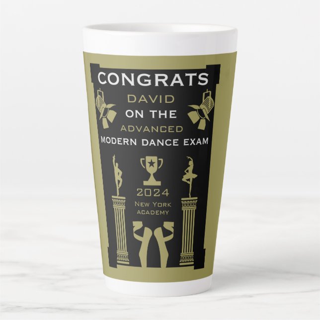  Modern Dance Congratulations Latte Mug (Front)