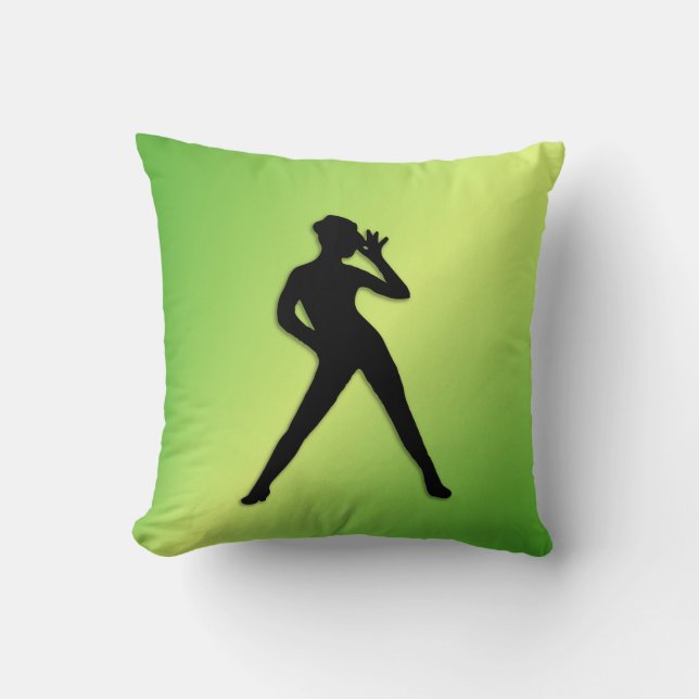 Modern Dance Green Cushion (Front)