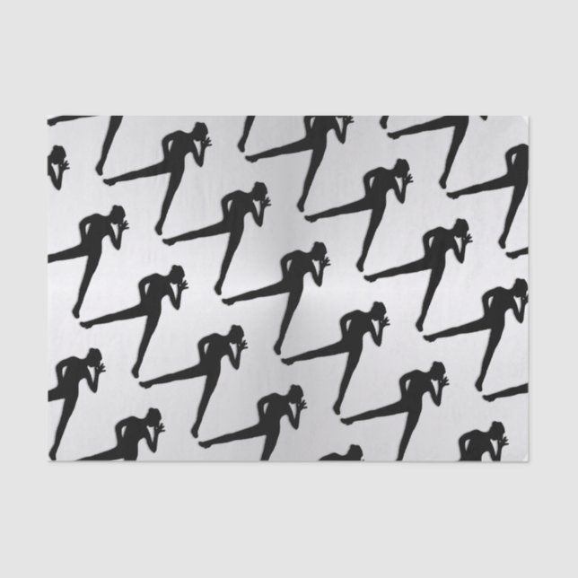 Modern Dance Silver Tissue Paper (Front)