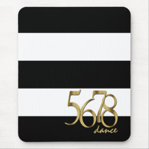 Modern Dance Tempo Count and Stripes Pattern Mouse Mat
