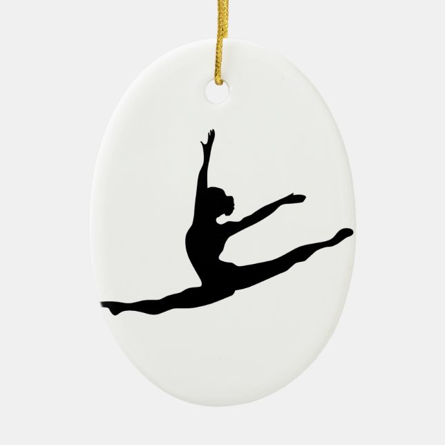 Modern Dancer Ceramic Tree Decoration (Front)