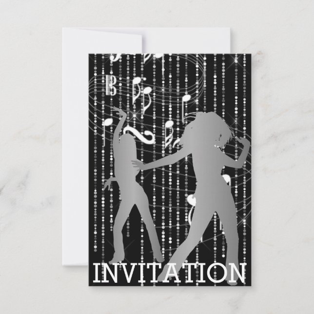 Modern Dancer Hip Hop Urban Club Vip Invitation (Front)