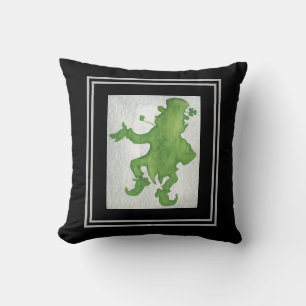 Modern Dancing Leprechaun St. Patrick's Day Cushion