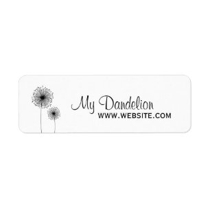Modern Dandelion Flower CUSTOM COLOR Label