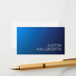 Modern Dark Blue Gradient & Minimal Editable Text Enclosure Card
