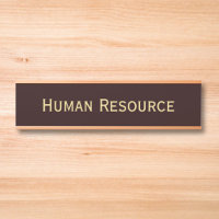 Modern Dark Brown Gold Office Room Department Name