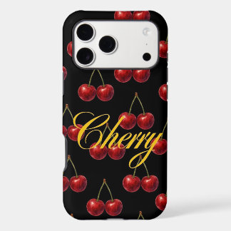 Modern Dark Cherry Pattern Aesthetic iPhone 17 Pro