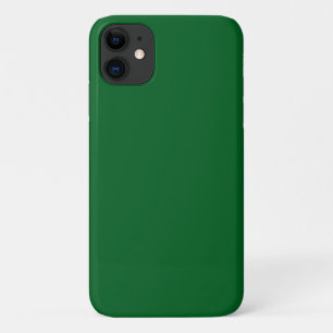 Modern Dark Forest Green Solid Colour iPhone 11 Case