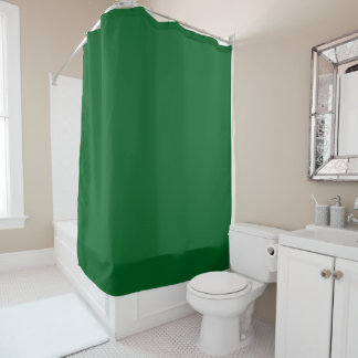 Modern Dark Forest Green Solid Colour Shower Curtain