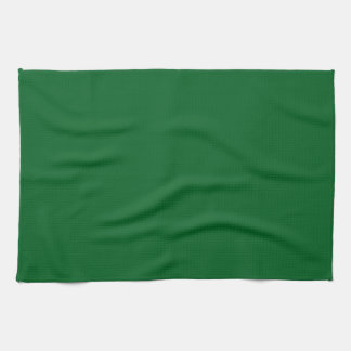 Modern Dark Forest Green Solid Colour Tea Towel