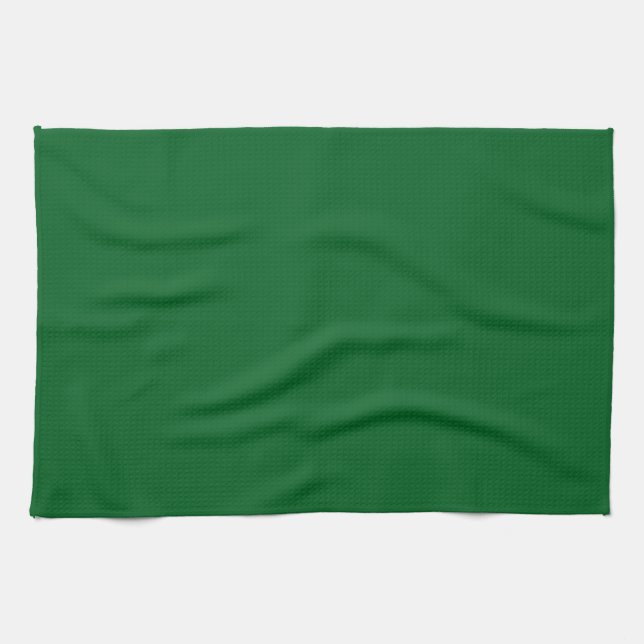 Modern Dark Forest Green Solid Colour  Tea Towel (Horizontal)