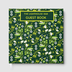 Modern Dark Green Bed And Breakfast Guest Book
