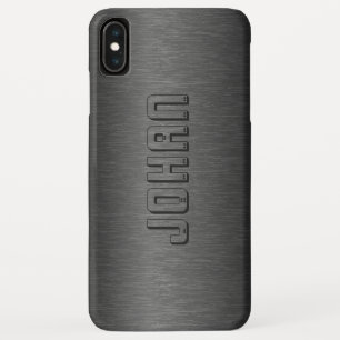 Modern Dark-grey Brushed Aluminium Background iPhone XS Max Case