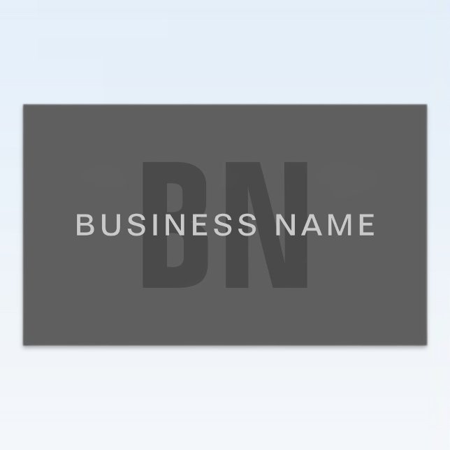 Modern Dark Grey Editable Monogram Design Template Rectangular Sticker (Creator Uploaded)