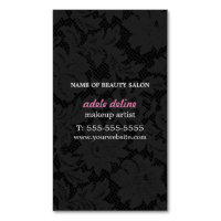 Modern Dark Grey Lace Makeup Artist