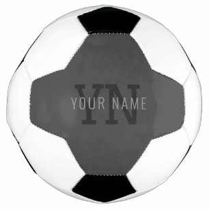 Modern Dark Grey Monogrammed Name (or other text) Football