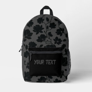 Modern Dark Grey Print Cut Sew Bag