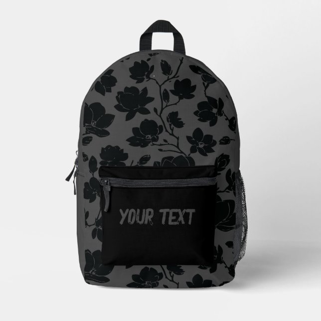 Modern Dark Grey Print Cut Sew Bag (Front)
