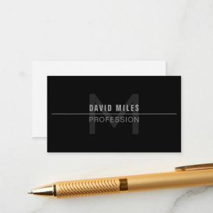 Modern Dark Grey Professional Name Enclosure Card