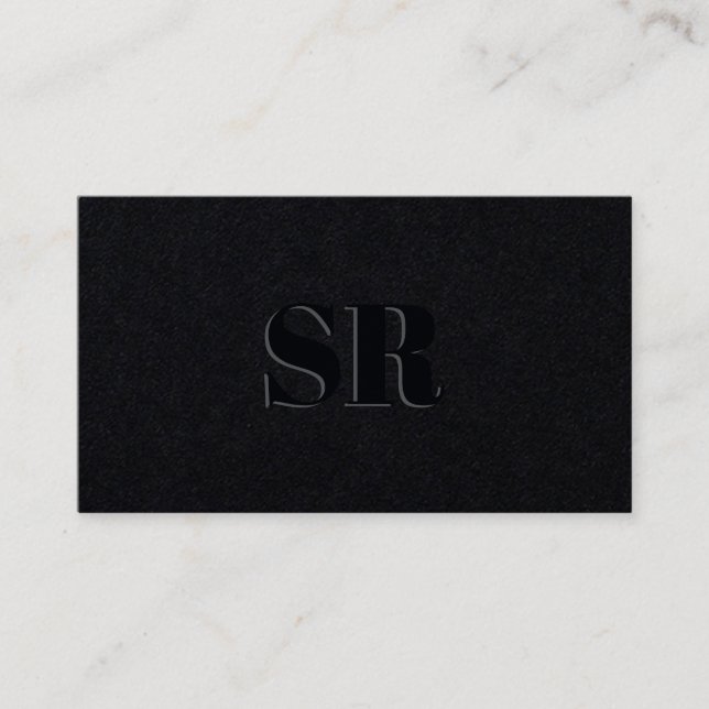 modern dark initials  business card (Front)