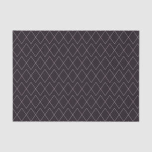 Modern Dark Purple & Grey Diamond Pattern Tissue Paper