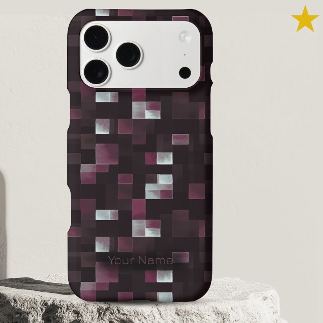 Modern Dark Purple Watercolor Pixels Custom Name (Creator Uploaded)
