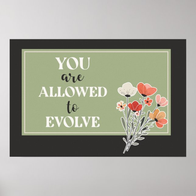 Modern Dark Quote Poster – You Are Allowed (Front)