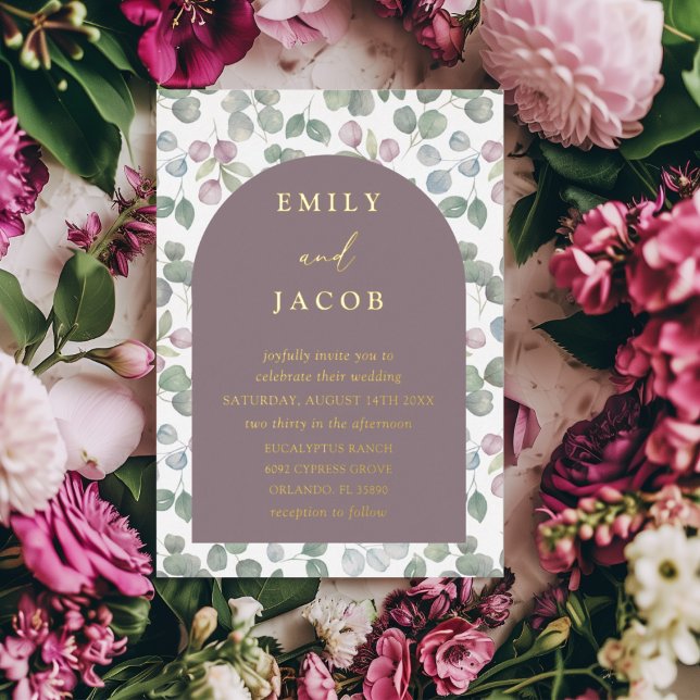 Modern Dark Rose & Gold Eucalyptus Wedding (Creator Uploaded)