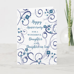 Modern Daughter & Daughter in Law Anniversary Card