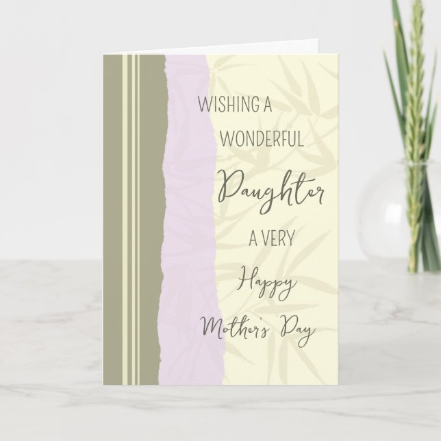 Modern Daughter Happy Mother's Day Card (Front)