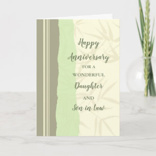 Modern Daughter & Son in Law Wedding Anniversary Card