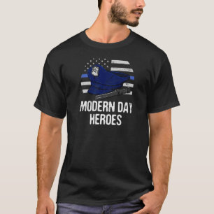 Modern Day Heroes Police Officer First Responder C T-Shirt