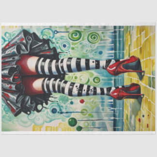 Modern Day Wickedly Stylish Witch Decoupage Paper