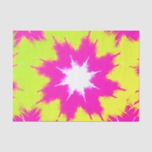 Modern Dazzle Rose Green Yellow Tie Dye Tissue Paper