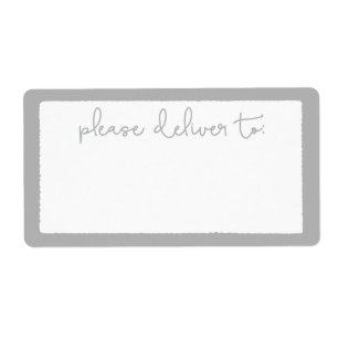 Modern Deckle Please Deliver To Address Label