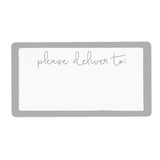 Modern Deckle Please Deliver To Address Label (Front)