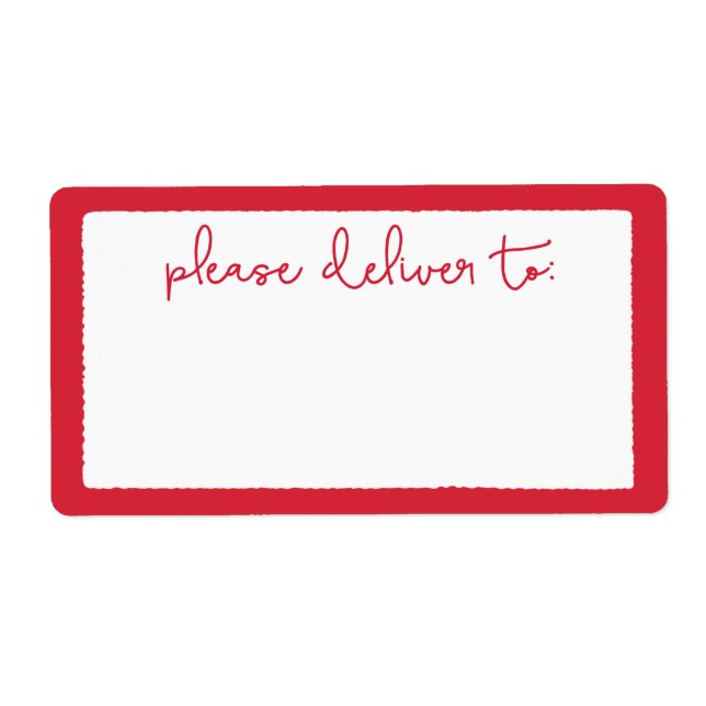 Modern Deckle Please Deliver To Address Label (Front)