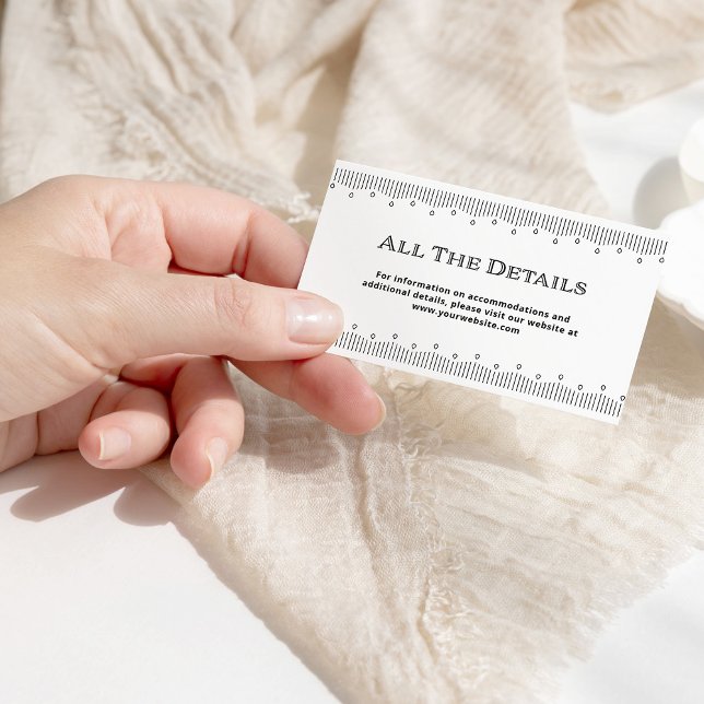 Modern Deco | Black and White Wedding Details Enclosure Card (Creator Uploaded)