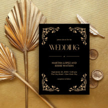 Modern Deco | Elegant Black and Gold Wedding