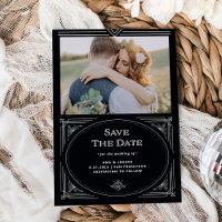 Modern Deco | Elegant Onyx Black and White Photo