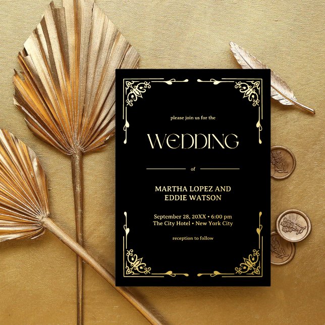 Modern Deco | Elegant Wedding Black and Gold (Creator Uploaded)